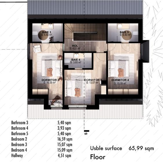 Vânzare casă de vacanță în ansamblu format din 6 case în Mărișel - 5