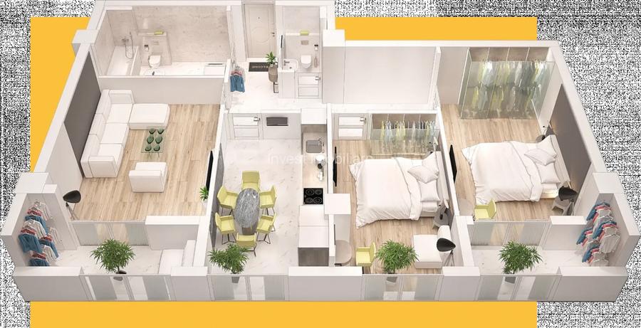 TVA 21% INCLUS *Apartament 3 camere PREMIUM* - 88,30 mp utili - 11