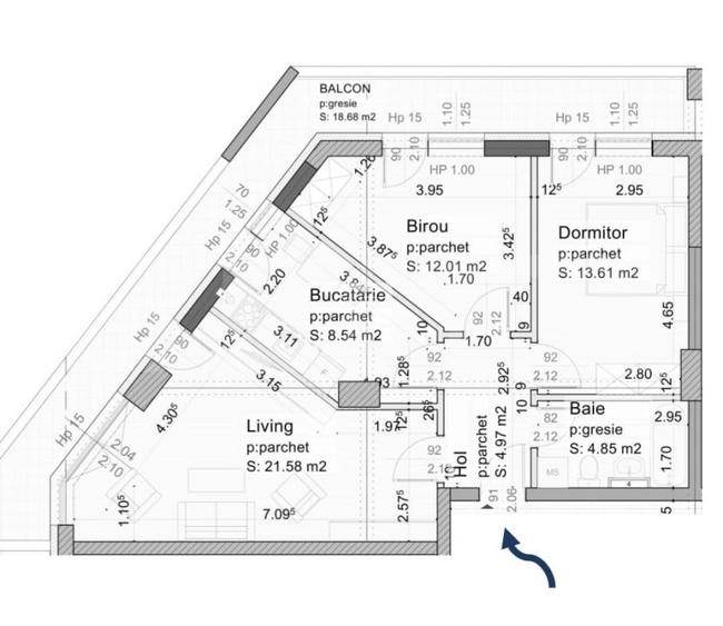 Apartament de vanzare, cu 3 camere zona Tractorul - 4