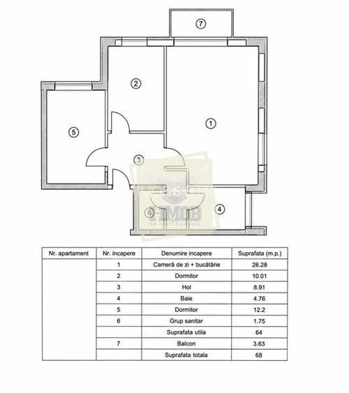 Apartament 3 camere | Etaj 1 | 64mpu | boxa | parcare | Avantgarden - 19