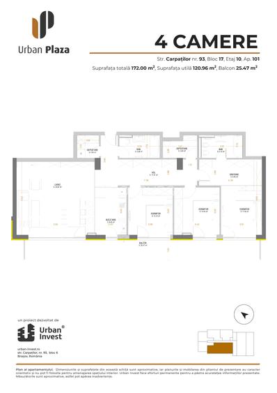 De inchiriat Apartament 4 camere - 1