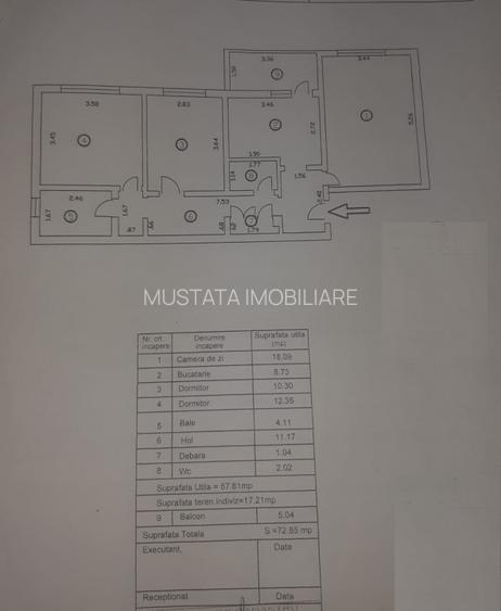 - Apartament 3 camere 72mp, ETAJ 1, Radu Negru. - 6