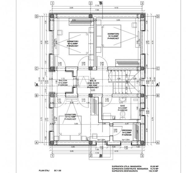 Casa 4 camere de vanzare 117 mpu teren liber 230mp Sibiu in Sura Mica - 4