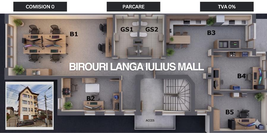 Spatiu de birouri parter langa Iulius Mall, parter, cu 2 locuri parcare - 16