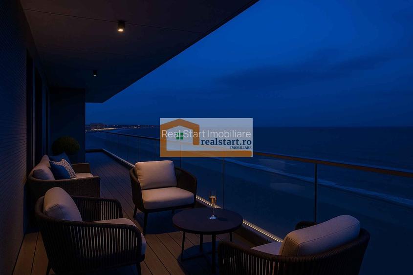 Vedere frontala la Mare, Prima linie, Penthouse tip Duplex, bloc Boutique - 9