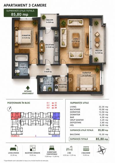 |Apartament 3 Camere Decomandat | Prelungirea Ghencea | Lift| - 2