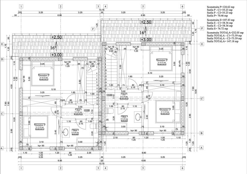 1/2 Duplex, P+1, 3 camere, 74mp SU, 265mp ST, Cartierul Primaverii! - 7