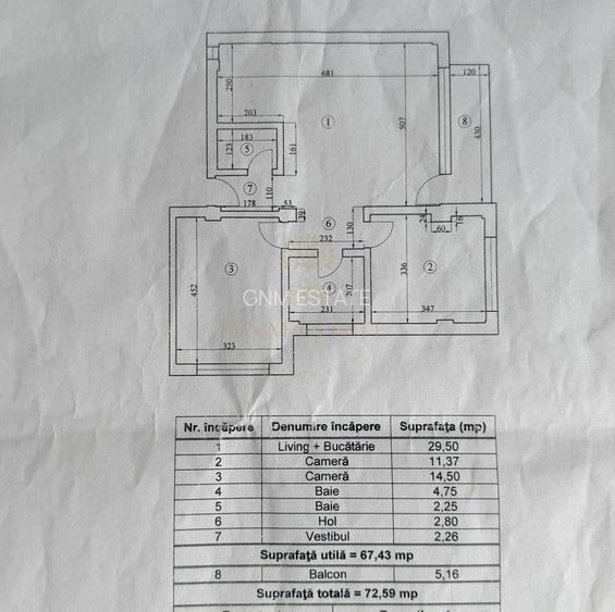 3 Camere | Parcare | Et.1/2 Bloc Nou Zona Pacii - 12