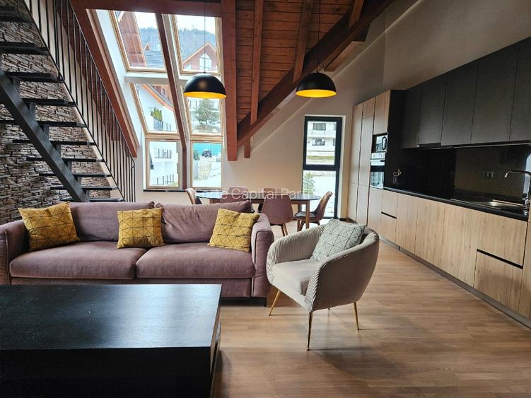 Loft premium, 3 camere, Sinaia –  2025 | parcare + boxă | priveliste superbă - 2