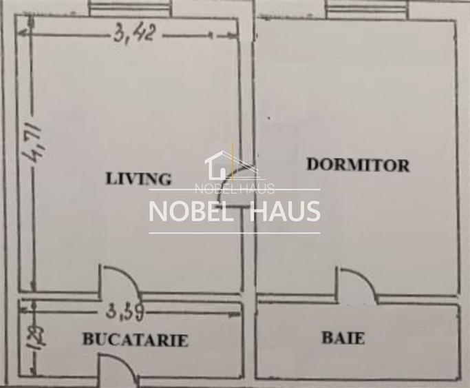 Apartament 2 camere, nedecomandat, etajul 1, Barlad, Zona IRB - 11