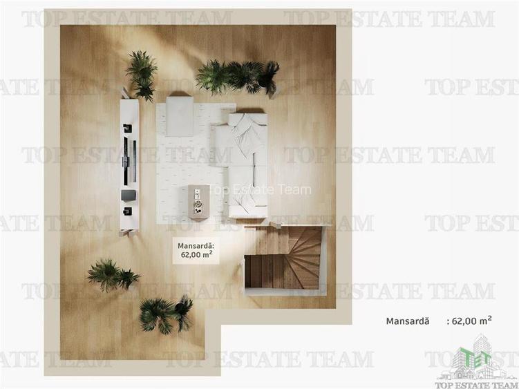 Vila individuala 5 camere, incalzire in pardoseala, P+1+M, toate utilitatile, 32 - 30
