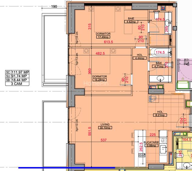 Apartament 3 camere + parcare - One High District - 1