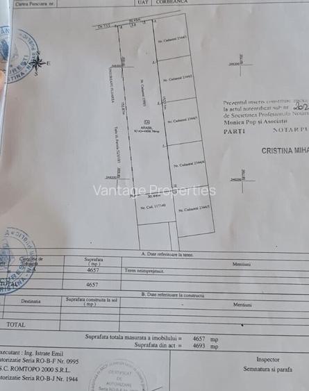 Teren intravilan 4657 mp, deschidere 30 ml, Ostratu, strada Lotusului - 13