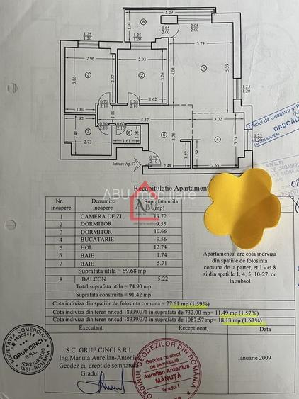 Ap 3 camere | Tatarasi | bloc nou | et intermediar - 1
