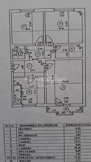 3 camere Nerva Traian dec.,inst. schimb.,et. 3,an 1992,metrou,76 mp - 12