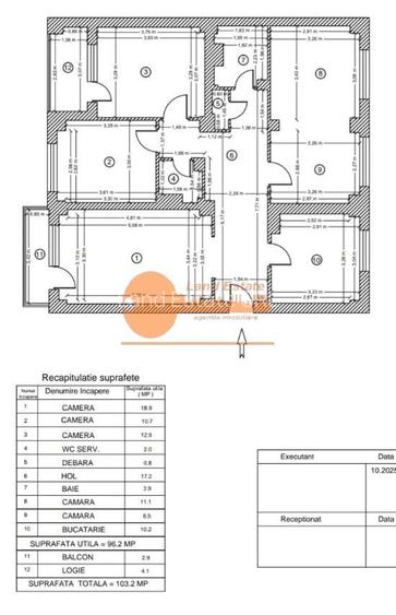 Apartament 5 camere spațios – 96 mp utili | Decomandat | Etaj 5/10 - 1