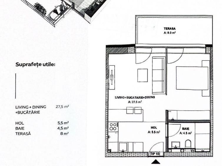 Vânzare, studio dublu, Pipera, București - 1