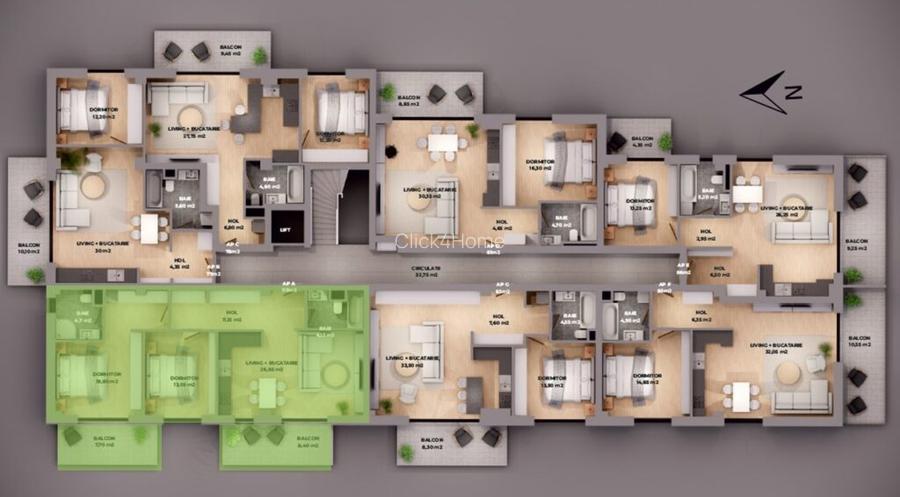 Apartament finalizat în Residence5, lângă pădurea Băneasa și școlile private - 2