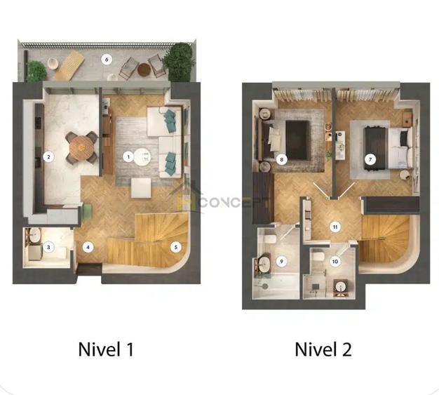 Duplex cu 3 camere, scara interioara, pret promotional