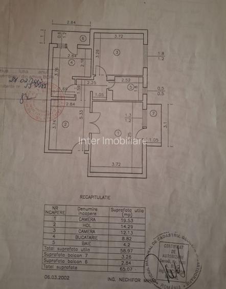 PACURARI MOARA DE FOC (AUTOCENTER) 2 CAMERE DECOMANDAT 65 MP BLOC 1990 COD161560 - 8