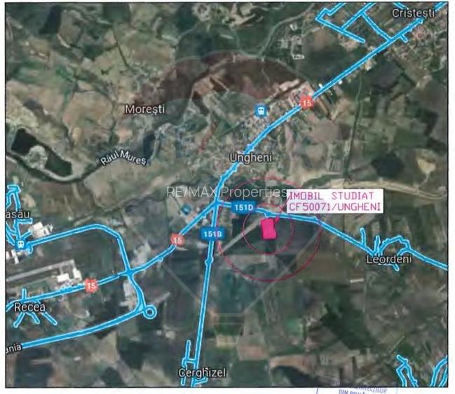 Terenuri Investitie 43485 mp Ungheni-Mures / Autostrada - 8