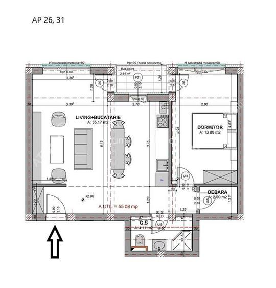 Apartament intabulat la cheie cu 2 camere in zona Doamna Stanca - 3