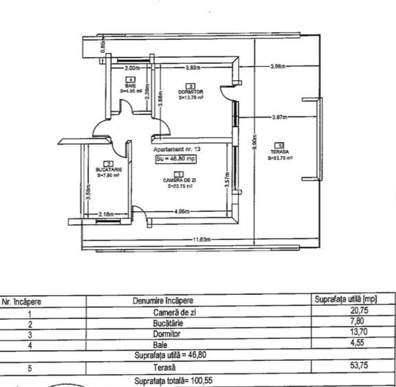 Apartament 2 camere semifinisat, 53mp terasa amenajata, zona Eroilor - 6