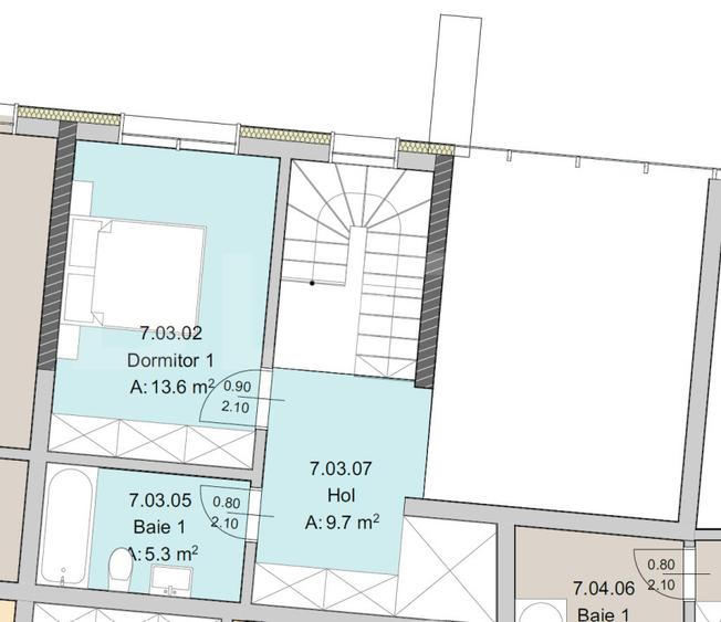 Apartament 2 camere 2 Bai, 2 Nivele, 71 mp, Terasa 16 mp, Imobil Nou - 3