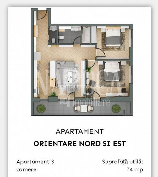 Apartament 3 camere de vanzare in Gheorgheni, Cluj Napoca - 3