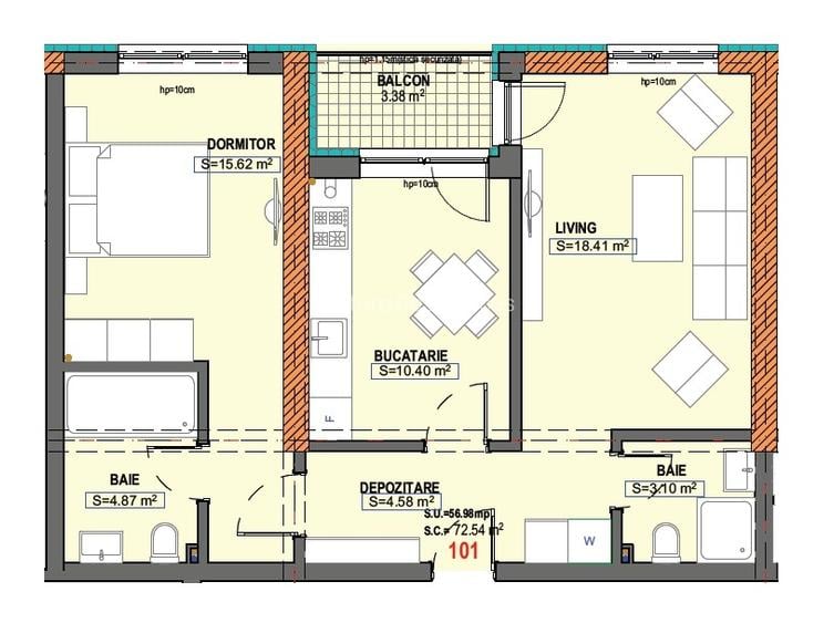 Apartament 2 camere Zona Cismea Lac Siutghiol - 1