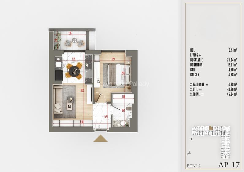 Apartament 2 camere | Etaj 2| Comfort modern intr-un ansamblu premium - 2