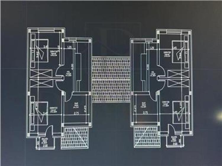 Duplex despartit prin camera tehnica - 2 dormitoare - 2 bai - zona foarte buna -