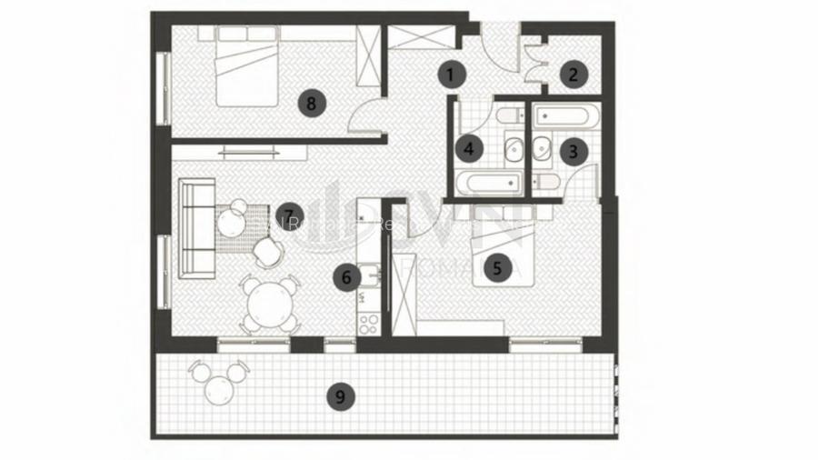 REA1026492 Apartament 3 camere Barbu Vacarescu Floreasca - 2