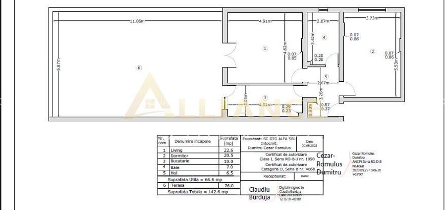 #CAMPUS, Apartament 2 camere - 66 mp + Terasa - 76 mp - 5