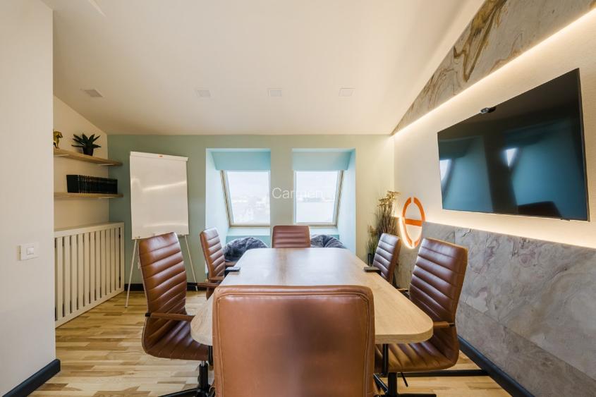 Birou duplex penthouse, renovat lux, complet mobilat și utilat - 11