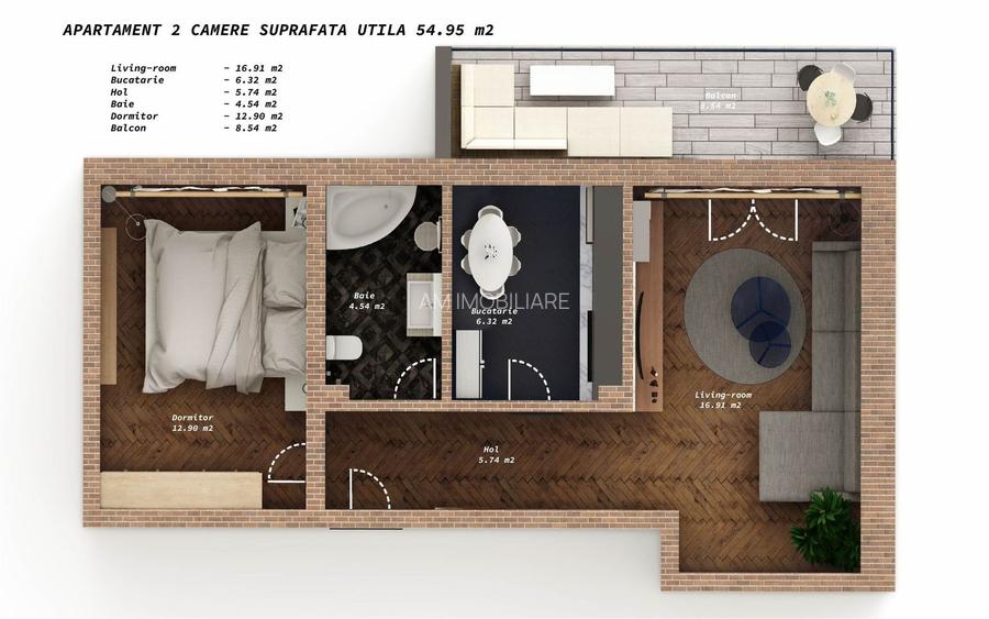 AP. 2 CAMERE STEJARULUI, LOC PARCARE, BLOC NOU, MOBILAT, COMISION 0% - 1