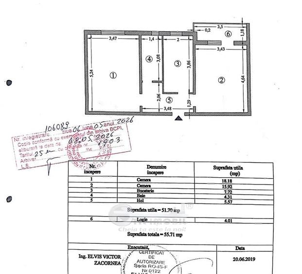 Ap 2 camere D, 56mp, et2, renovat, geam la baie, Nicolina - 9