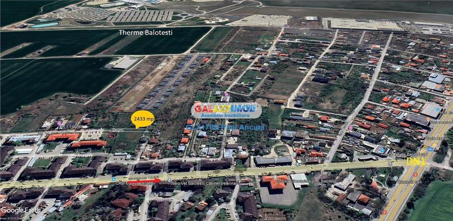 Teren 2433 mp Balotesti str Ion  Creanga cu utilitati - 2