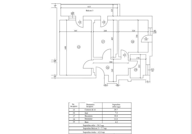 Apartament 2 camere, decomandat, 62 mp, cartier Veteranilor, parcul N. Romanescu - 2