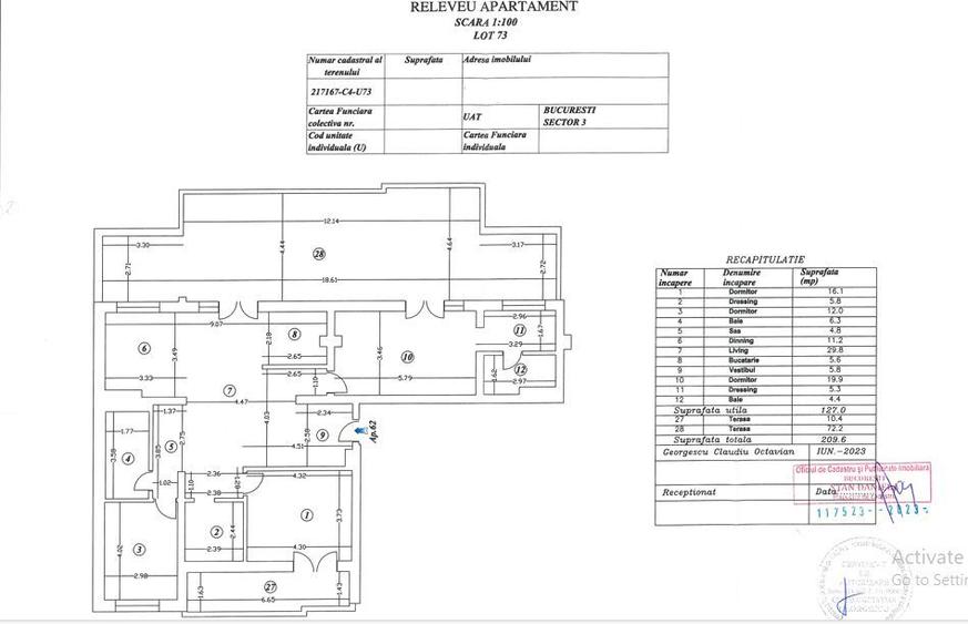 Apartament 4 camere tip Penthouse-2 min metrou Mihai Bravu-Finalizat