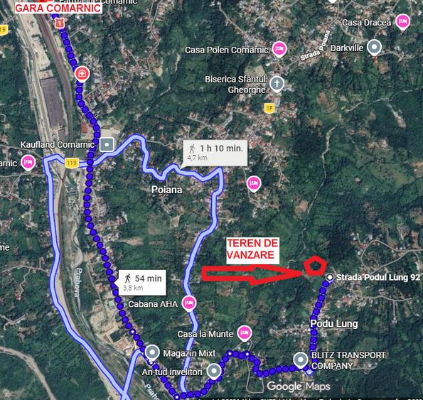 TEREN INTRAVILAN, 2142 mp, COMARNIC PRAHOVA, PODUL LUNG