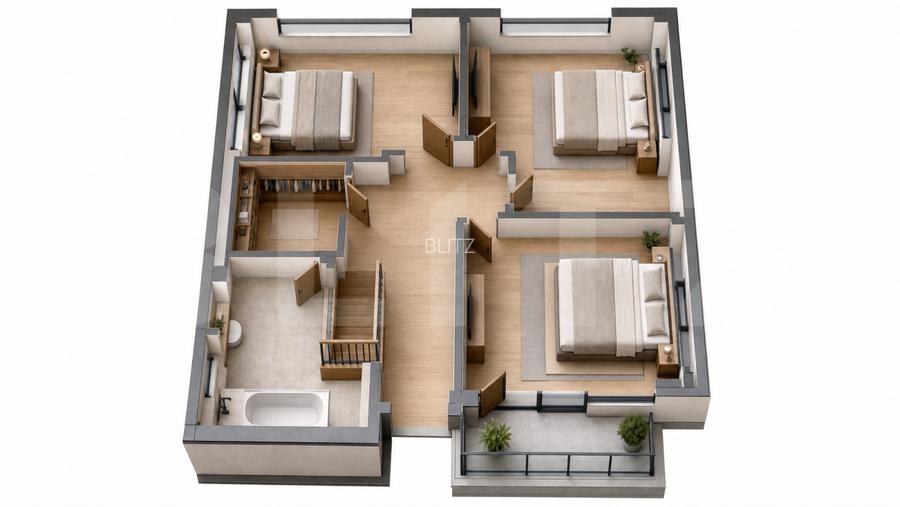 Casa tip duplex cu 4 dormitoare și 250 mp teren, zona Dedeman, Bistrița - 3