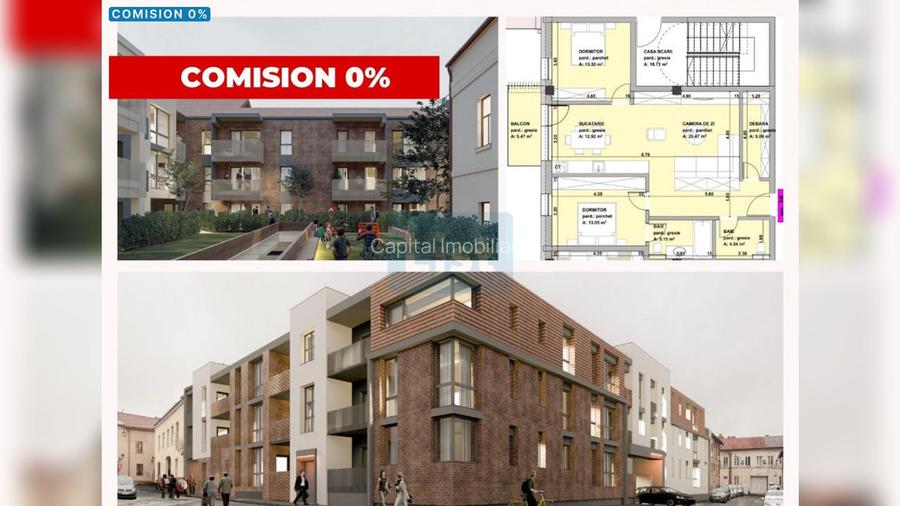Apartament de vanzare, bloc nou, 3 camere, 102mpc, Centru Vechi, comision 0%