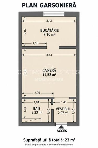 Garsonieră renovată și mobilată | Etaj 3/4 | Tractorul/Brașov - 1