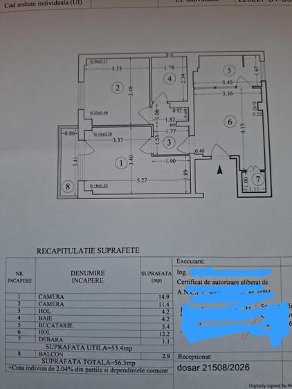 Apartament 2 camere decomandate cu living spatios, zonă centrală Calea Moșilor