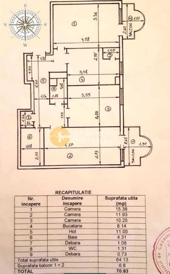 Ultracentral – Apartament 3 Camere Decomandat "La Cheie", Renovat 2025 - 1