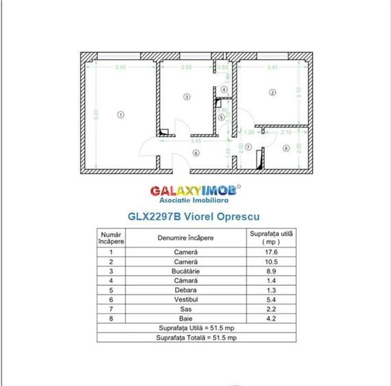 Apartament 2 camere, decomandat, Bulevardul Chisinau, Diham - 5