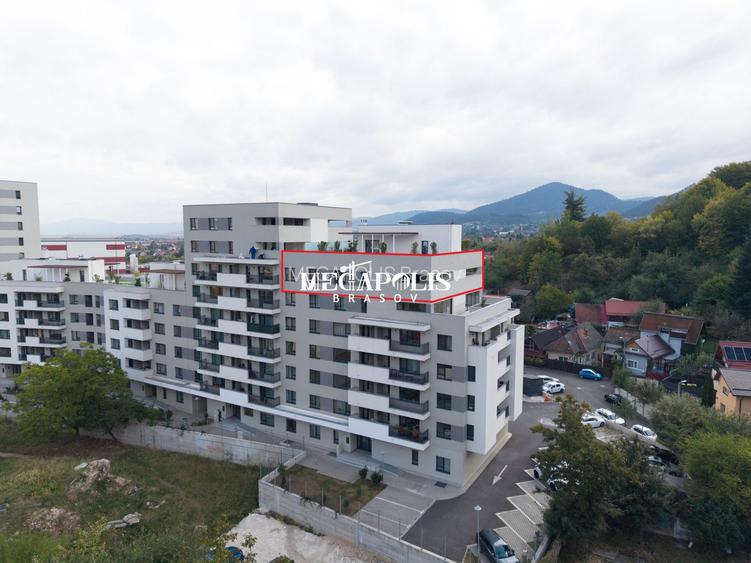 Penthouse 4 camere, 2 terase, panoramă munți și Tâmpa