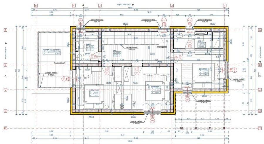 Casa individuala 4 camere semifinisata, 500mp teren, materiale premium - 5