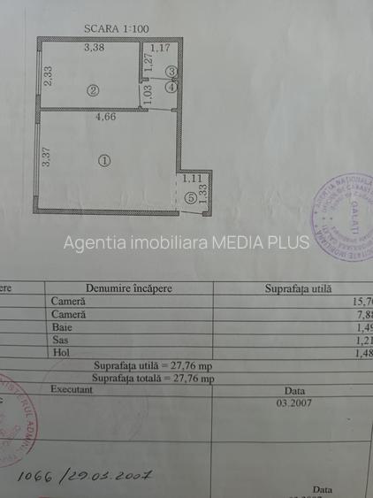 Apartament 1 cameră de vânzare – Micro 40 - 6